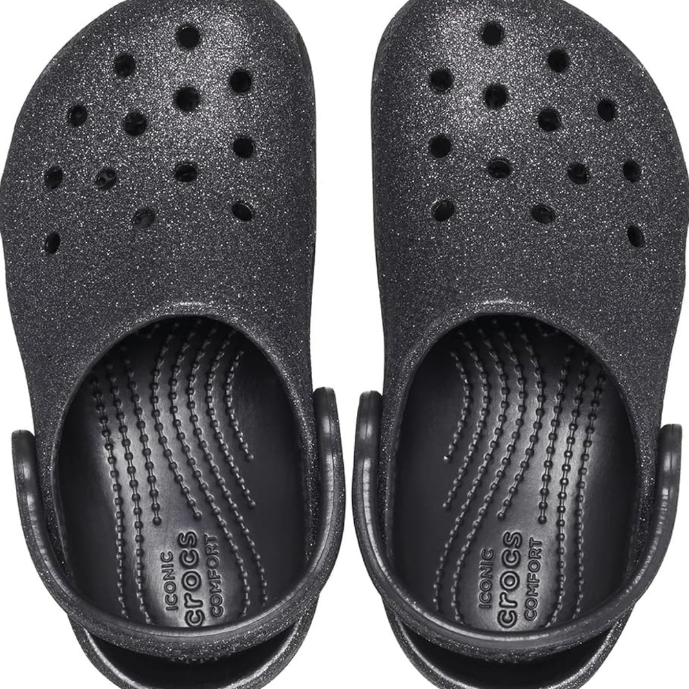 CROCS Sparkling Black Clogs